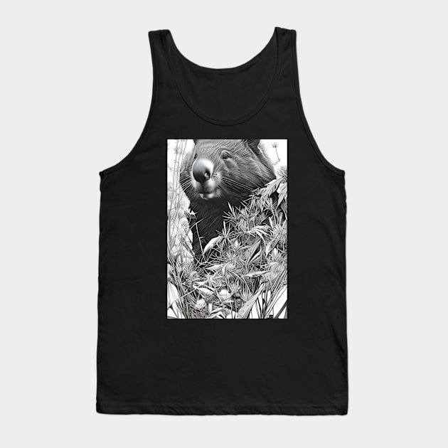 Wombat portrait Tank Top by J7Simpson